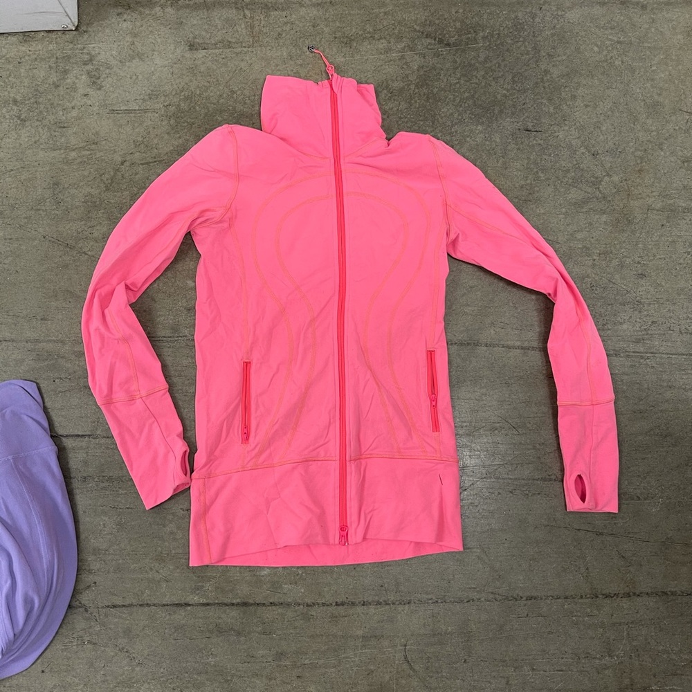 Lululemon Pink Zip Up Sweater Jacket Logo 4